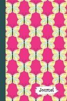 Journal: Green Blue with Pink Themed Diary with Blank Lined Notebook Paper 171027753X Book Cover
