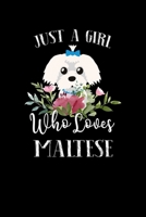 Just a Girl Who Loves Maltese: Perfect Maltese Lover Gift For Girl. Cute Notebook for Maltese Lover. Gift it to your Sister, Daughter, Mother, Mom, Grandpa Who Loves Maltese. 100 Pages Notebook 1712147331 Book Cover