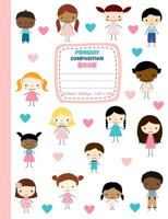 Primary Composition Book: Cute Kids Half Ruled Half Blank Draw and Write Journal, Picture Space for Drawing and Primary Ruled Lines for Creative Story Writing 50 sheets/100 pages 7.44"x 9.69" 1725748150 Book Cover