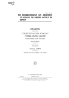 THE MCCARRAN-FERGUSON ACT: IMPLICATIONS OF REPEALING THE INSURERS' ANTITRUST EXEMPTION 1240521499 Book Cover
