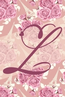 L: Floral initial monogram L with vintage style Eiffel tower design lined journal & diary to write in for women and girls, also great as a valentine gift 1674793324 Book Cover