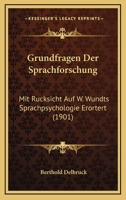 Grundfragen der Sprachforschung 1161191801 Book Cover