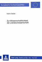 Zur Wissenschaftlichkeit Der Literaturwissenschaft: Rekonstruktion Und Kritische Evaluation Der Interpretationstheorie Von Eric Donald Hirsch 3820481923 Book Cover