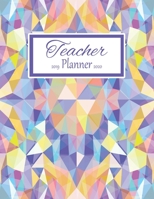 Teacher Planner: Vertical Academic Year Lesson Plan Calendar 8 Period Full Year Kaleidoscope 1077990499 Book Cover
