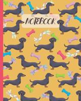 Notebook: Cute Black & Tan Dachshunds - Lined Notebook, Diary, Track, Log & Journal - Gift Idea for Boys Girls Teens Men Women (8"x10" 120 Pages) 1082564273 Book Cover