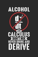 Alcohol And Calculus Don't Mix Never Drink And Derive: Alcohol Derive Math Teacher Joke Mathematician Notebook 6x9 Inches 120 dotted pages for notes, drawings, formulas Organizer writing book planner  1712372637 Book Cover