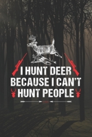 I Hunt Deer Because I Can't Hunt People: Track and evaluate your hunting seasons For Species: Deer Turkeys Elk Rabbits Duck Fox And More Gifts. 110 Story Paper Pages. 6 in x 9 in Cover. 1702485897 Book Cover