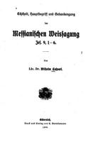 Echtheit, Hauptbegriff und Gedankengang der messianischen Weissagung, jes. 9, 1-6 1141325543 Book Cover
