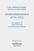 Glaubensbekenntnisse (1779-1792): Bibliothek Der Neologie. Kritische Ausgabe in Zehn Banden. Band I 316159987X Book Cover