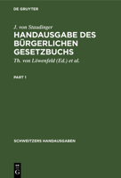 Handausgabe Des Bürgerlichen Gesetzbuchs: Auf Grund Von J. V. Staudingers Kommentar 311234975X Book Cover