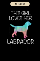 Notebook: This girl loves her labrador retriever poly dog Notebook6x9(100 pages)Blank Lined Paperback Journal For Student, gifts for kids, women, girls, boys, men, birthday gift, 1673810551 Book Cover