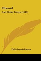 Oberod: And Other Poems 110430113X Book Cover