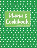 Nana's Cookbook Green Polka Dot Edition 1729085040 Book Cover