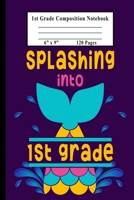 1st Grade Composition Notebook: Mermaid's Tail Purple Handwriting Practice and Drawing Book for First Grader 1089597290 Book Cover