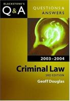 Criminal Law (Questions and Answers Series (Oxford University Press).) 0199260818 Book Cover