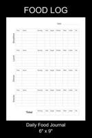 Food Log: Daily Food Journal 6 x 9 100 Pages 170659187X Book Cover