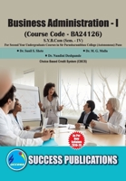 Business Adiministration (Business Adiministration) (Paper - I)(S.Y.B.Com, S.P. College, Sem.-IV) 8196251971 Book Cover
