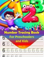 Number Tracing book for Preschoolers and kids ages 3-6: Number tracing workbook, Practice For preschoolers, line tracing B08KSGY959 Book Cover