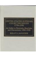 United States Supreme Court Decisions 0810839989 Book Cover