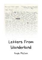 Letters From Wanderland 1733784616 Book Cover