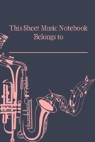 This Sheet Music Notebook Belongs To: Sheet music book DIN-A5 with 100 pages of empty staves for composers and music students for melodies and music notation 1695025458 Book Cover