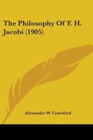 The Philosophy of F. H. Jacobi 1018448276 Book Cover