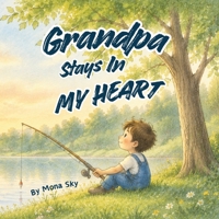 Grandpa Stays In My Heart: A Children's Book About Grief, Missing Grandpa, Fishing Memories, and Healing After the Loss of a Grandparent B0HB8X2CV1 Book Cover