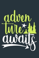 Adventure Awaits: Blank Lined Notebook Journal: Gift for Travellers Travel Journal for Women Girls 6x9 - 110 Blank Pages - Plain White Paper - Soft Cover Book 1701911035 Book Cover