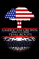 Journal: Thai Roots American Grown US Flag Thai Asian Ancestors Black Lined Notebook Writing Diary - 120 Pages 6 x 9 170631258X Book Cover