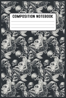Composition notebook: Mermaid Pattern Pretty Wide Ruled Animal School Going Student Note Book - Cute Black & White Exercise Book and Journal with Lines for Kids, Teens... Lined Pages / 100 Sheets - Si 169749093X Book Cover