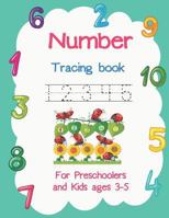 Number Tracing Book 12345 for Preschoolers and Kids Ages 3-5: Tracing Number with Color Interior Number 1-10 1090379625 Book Cover