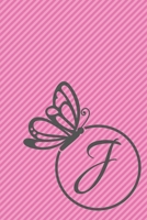 J: Initial J Monogram Notebook Journal Gift Circular Butterfly design 1673790100 Book Cover