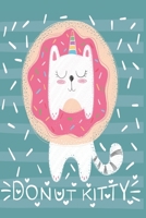 Donut Kitty Notebook: Dot Grid 6x9 Dotted Bullet Journal and Notebook 120 Pages with cat and donut 1673921841 Book Cover
