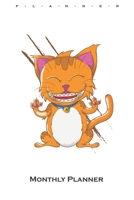 Cat with braces Monthly Planner: Monthly Calendar (Daily planner with notes) for Cat and animal lovers 1659269962 Book Cover