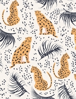 2020-2021 Monthly Planner: Large Two Year Planner (Cheetahs with Palm Leaves) 1706238312 Book Cover