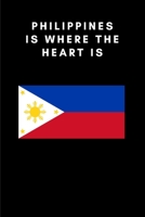 Philippines is where the heart is: Country Flag A5 Notebook to write in with 120 pages 1686010346 Book Cover