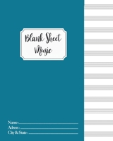 Blank Sheet Music Composition Manuscript Staff Paper Art Music Christmas Notebook Birthday Gift: Sheet Music Notebook / Journal Gift, 100 Pages, 8x10, Soft Cover, Matte Finish 1673586546 Book Cover