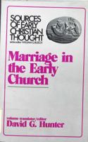 Marriage in the Early Church 0800626524 Book Cover