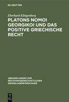 Platons Nomoi Georgikoi Und Das Positive Griechische Recht 3112311051 Book Cover