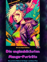 Die unglaublichsten Manga-Porträts - Das perfekte Malbuch für Manga- und Anime-Fans: Eine Reise durch die wunderbare Welt der besten Manga und Anime a B0CM7S1K1F Book Cover