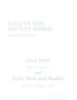 Intro STATS and STATS: Data and Models TI-83/84 Plus and TI-89 Manual 0321369351 Book Cover