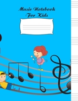 Music Notebooks for Kids: 6 Staves Music Manuscript Notebooks for kids. Colorful matte designed book cover with over 100 pages. Book is 8.5" x 11" in size. 1708908536 Book Cover