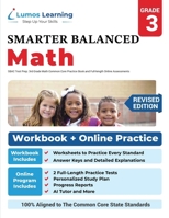 Sbac Test Prep: 3rd Grade Math Common Core Practice Book and Full-Length Online Assessments: Smarter Balanced Study Guide with Performance Task (PT) and Computer Adaptive Testing (Cat) 1940484812 Book Cover