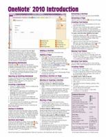 OneNote 2010 Introduction Quick Reference Guide (Cheat Sheet of Instructions, Tips & Shortcuts - Laminated Card) 1936220261 Book Cover