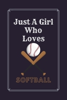 Just A Girl Who Loves Softball: Great Gift for Softball Lovers Dot Grid Journal Notebook | Funny Cute Softball Bullet Grid Journal | ... for Writing & Journaling | 6 x 9 in 110 pages 165003041X Book Cover