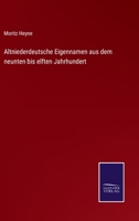 Altniederdeutsche Eigennamen aus dem neunten bis elften Jahrhundert 3752525045 Book Cover