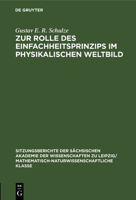 Zur Rolle Des Einfachheitsprinzips Im Physikalischen Weltbild 3112499719 Book Cover