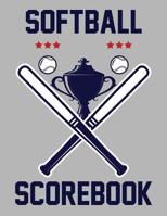 Softball Scorebook : 100 Scorecards for Baseball and Softball Games 109513213X Book Cover