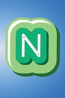 confetti monogaram notebook letter N: Letter N Initial Monogram Notebook Pretty Confetti Glitter Monogrammed Blank Lined Note Book Writing Pad ... Size 6x9 Paperback initial monogram letter 1660287499 Book Cover