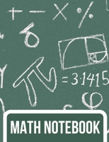Math Notebook: Graphing Paper Composition Notebook - 4 x 4 Grid per Inch 1088720285 Book Cover